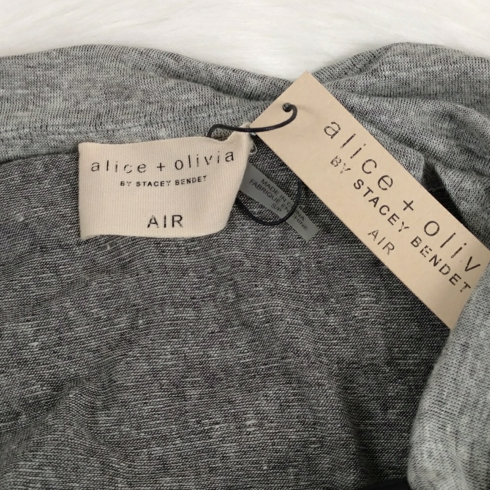 NWT Alice+Olivia Kassie linen cowl drape top - Picture 4 of 6